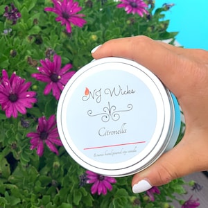 Citronella Soy Candle, Handmade Candle, Bug Repellent Candle, Summer Citronella Candle, Outdoor Citronella Candle