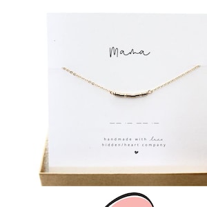MAMA Morse Code Necklace - Gift for Mom Necklace- Valentines Day Mom gift- Mother Gift Morse Code Chain Necklace