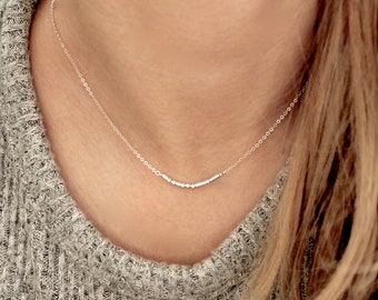 Custom Morse Code Necklace: Sterling Silver Hidden Message