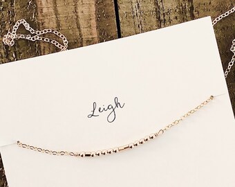 Custom Name Morse Code Necklace Gold Filled, Sterling Silver, Secret message Necklace, Gift for Mom