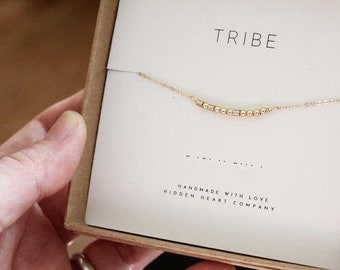 TRIBE Morse Code Necklace 14K Gold Filled or Sterling Silver Necklace