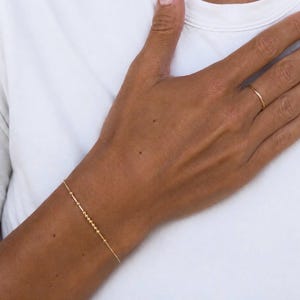 Custom 14k Gold Filled Morse Code Bracelet, Personalized Dainty Beaded Secret Message, Waterproof
