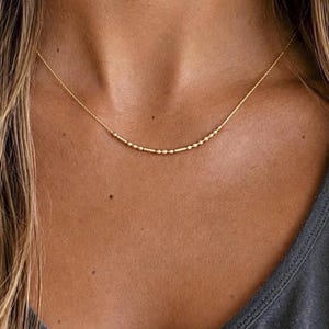 CUSTOM Morse Code  Necklace - Ultra Dainty - 14K Gold Fill or Sterling Silver - Everyday Wear - Waterproof Jewelry