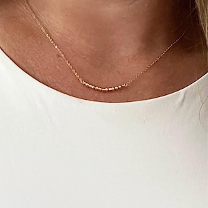 Custom Name Morse Code Necklace Gold Filled, Sterling Silver, Secret message Necklace, Gift for Mom