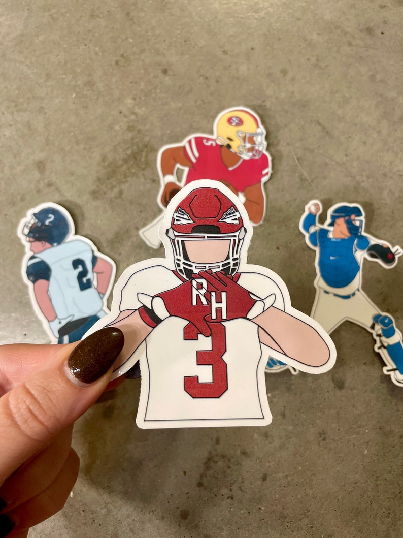 Custom Athlete Stickers Football Stickers Baseball Etsy