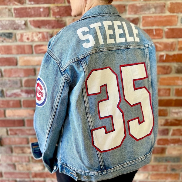 Custom Baseball Jacket | Painted Jean Jacket | Football | Basketball | Gameday Outfit