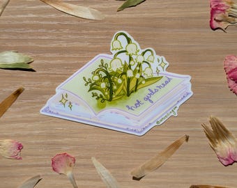 Lily Hot Girls Read Diecut Vinyl Sticker (UV Protection, Water-Resistant)