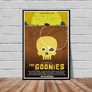 Los Goonies Original Movie Poster Print - Goonies Never Say Die - Spielberg - Josh Brolin - Cory Feldman - Sean Astin