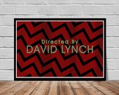 Directed by David Lynch screen credit poster print - Eraserhead - Dune - Blue Velvet - Wild at Heart Fire Walk With Me - Twin Peaks