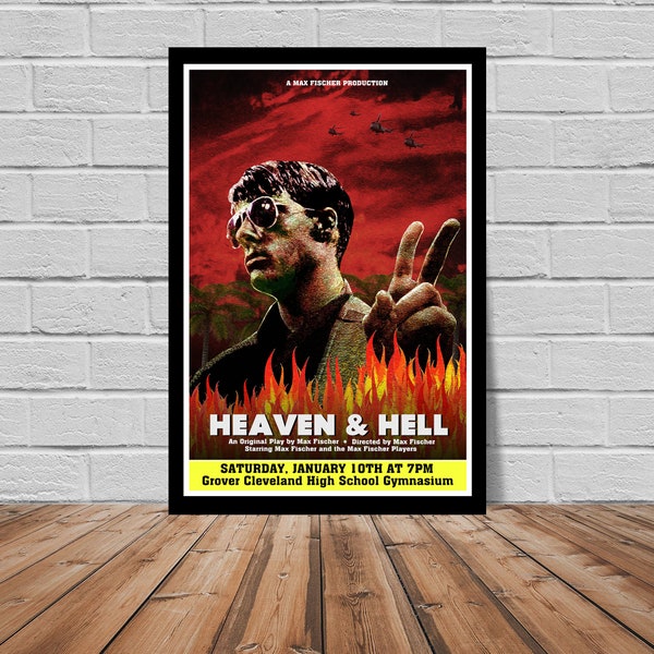 Rushmore "Heaven and Hell"  Poster Print - Max Fischer - Wes Anderson Film - Bill Murray
