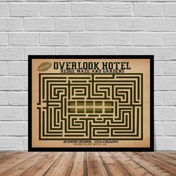 The Shining - Overlook Hotel Original Hedge Maze affiche impression classique d'horreur - Jack Nicholson - Stephen King - Stanley Kubrick