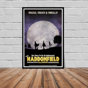 Halloween - Visit Haddonfield Travel / tourism style poster print - John Carpenter Cult Film -  Michael Meyers