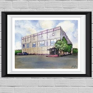 The Office - Pam's Watercolor Painting Replica Print - Dunder Mifflin Building Pam Beesly Halpert