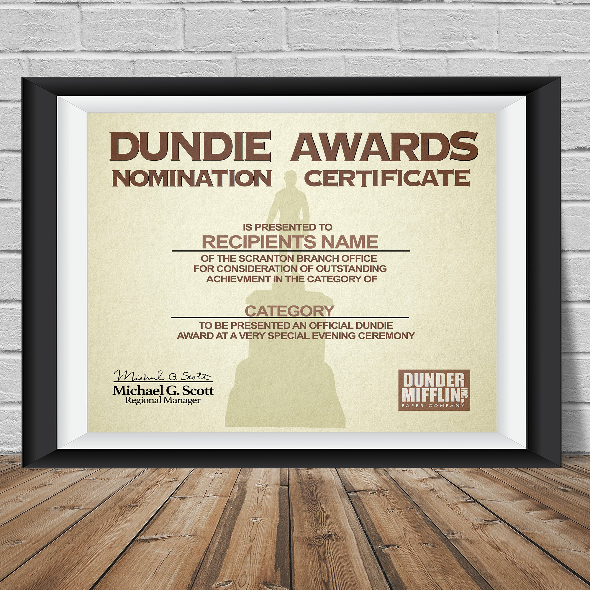 the-office-dundie-award-certificate-replica-custom-etsy