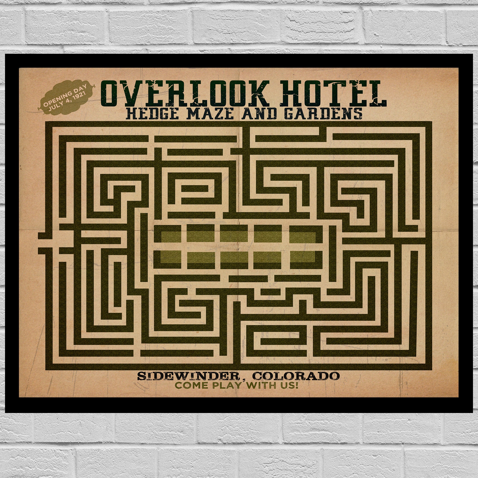The Shining Overlook Hotel Original Hedge Maze Poster Art Print The Shining Overlook Hotel Original Hedge Maze Poster Art Print