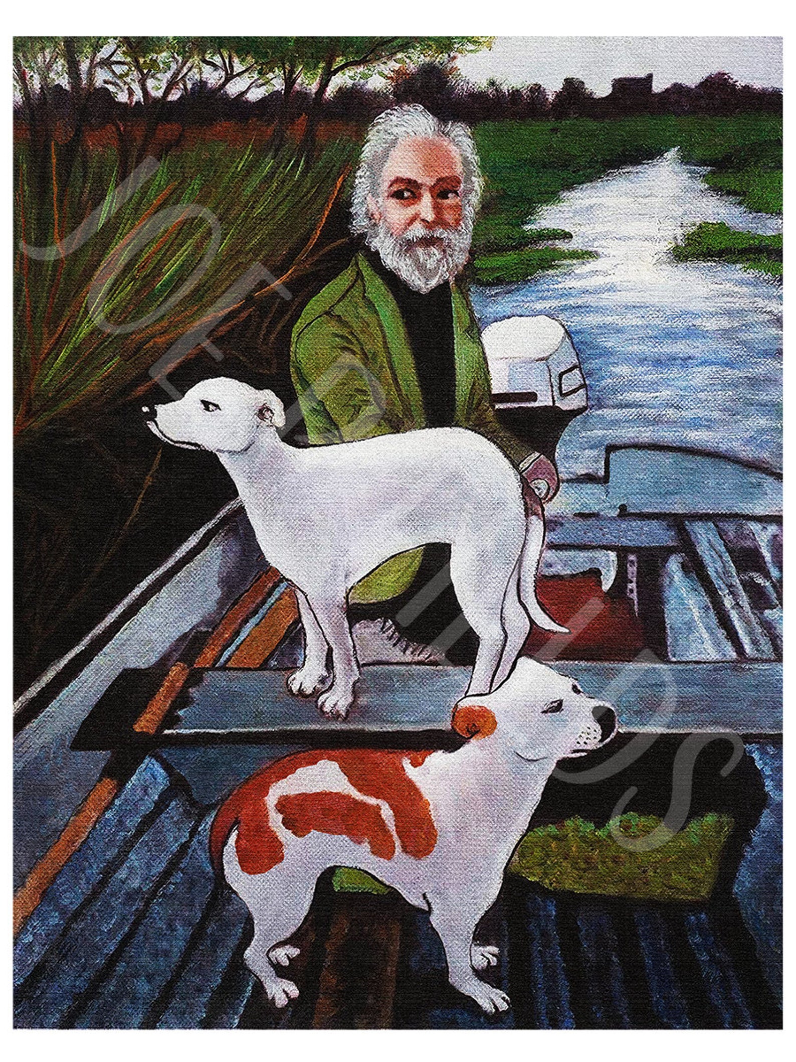 Goodfellas Old Man and Dogs painting Replica Etsy UK