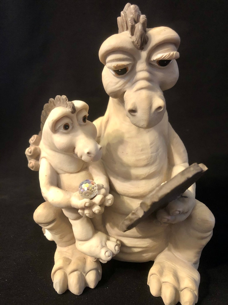 Krystonia Flayla and Jumbly Figurine. Cute Dragon Themed Etsy
