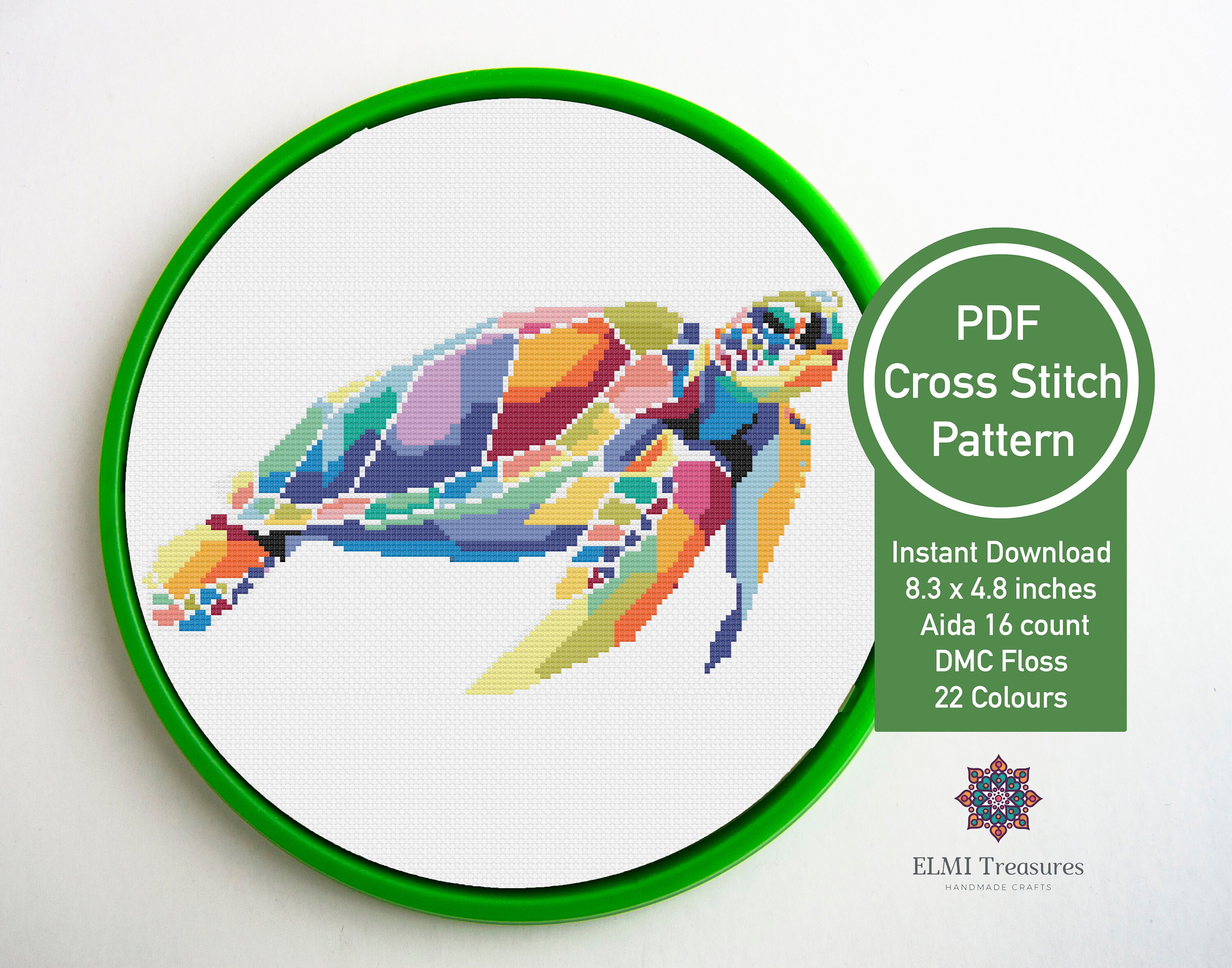 Sea Turtle Cross Stitch PDF Pattern Download Cross Stitch - Etsy