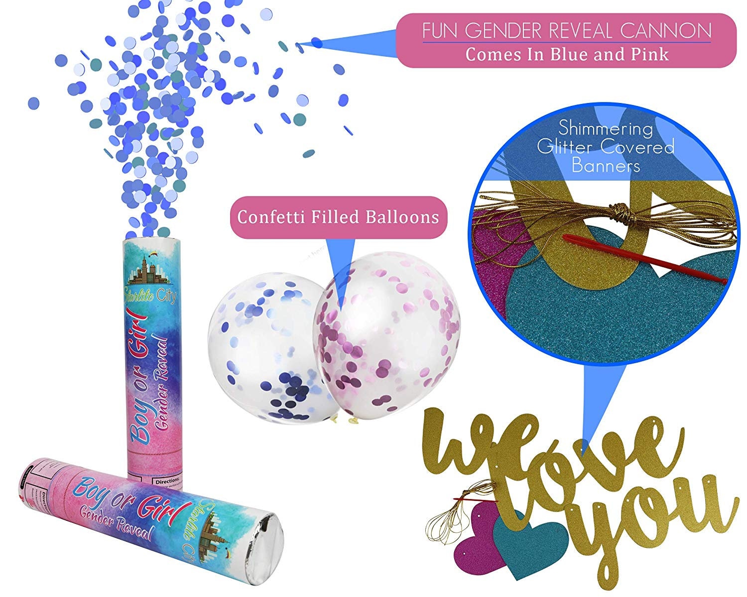 Gender Reveal Party Bundle Boy & Girl Party Reveal Décor Etsy