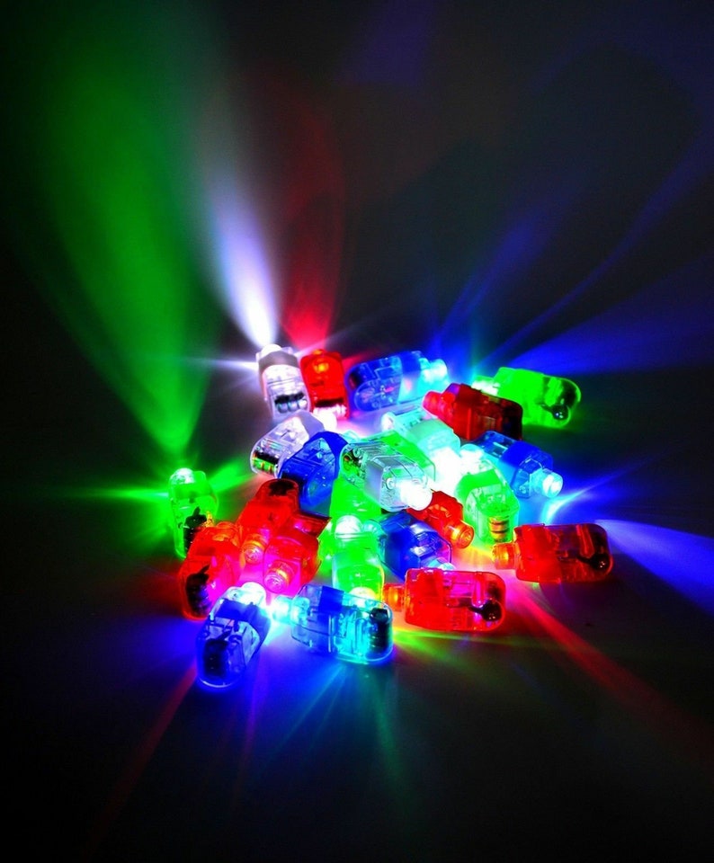 60PCS LED Party Favors Light Up Glow Toys Flashing Ring Etsy