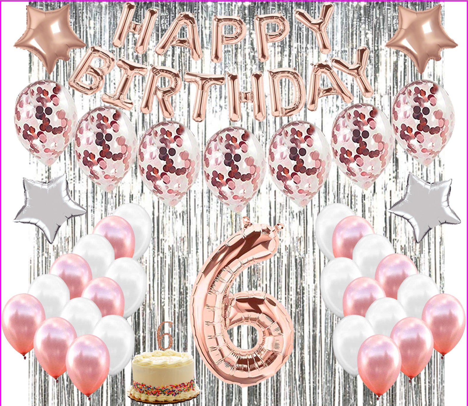 6th Birthday Decorations Party Supplies 2nd Birthday Balloons Etsy UK