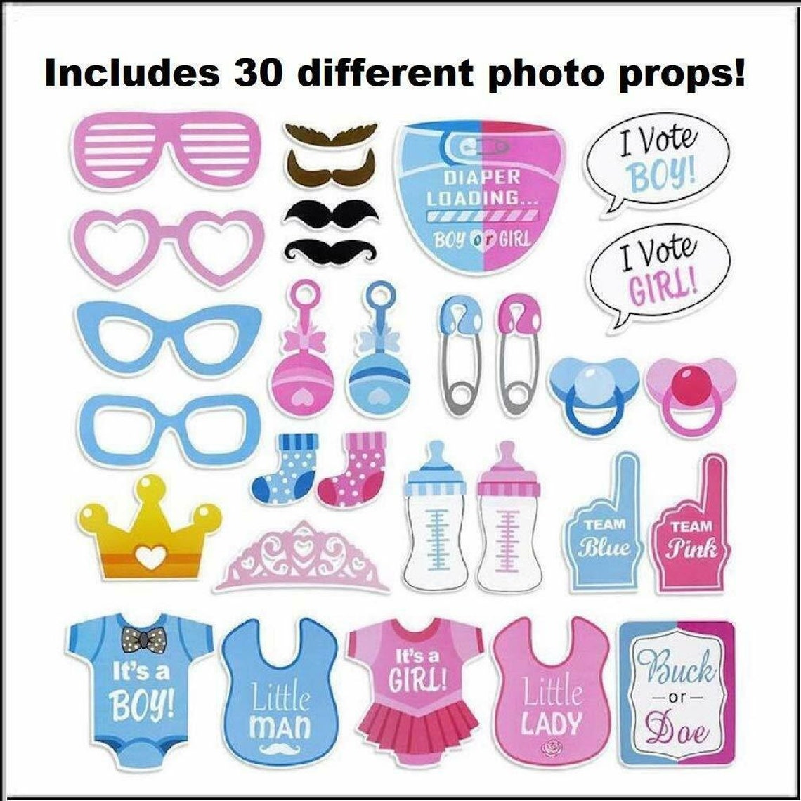 Gender Reveal Party Supplies 117 Pieces With 36 Inch Etsy