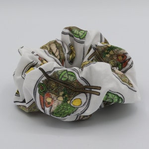 Ramen Scrunchie, Asian Noodles Scrunchie, Ramen Gifts for Her, Ramen Lover, But First Ramen Hair Tie, Japanese Ramen Bowl Ponytail Holder