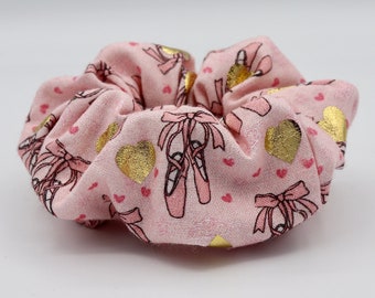 Coletero rosa de ballet, bonito coletero de bailarina, coletero de bailarina, accesorio dorado para el pelo, Balletcore, bonitos regalos de ballet para niñas.