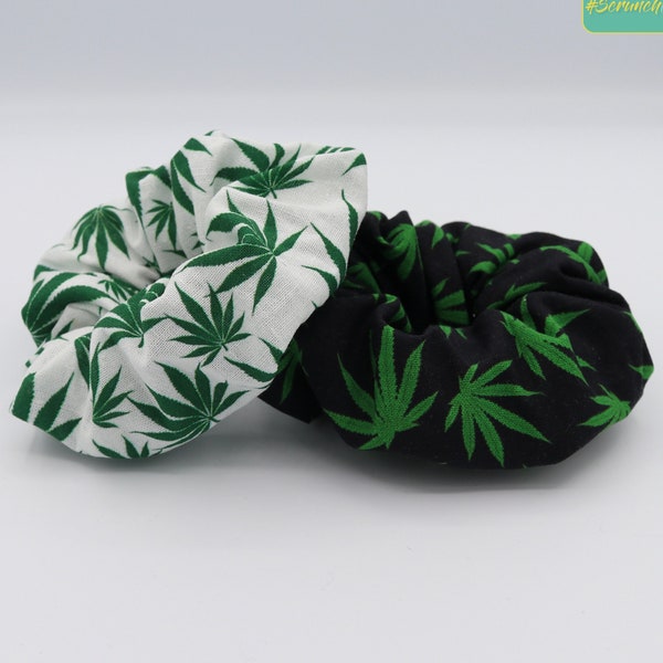 Weed Scrunchie Set, Cute Marijuana Scrunchy Pack, Stoner Girl Gift, Cannabis Hair Tie, CBD THC Leaf Girlfriend Gift, Canabis Ponytail Holder