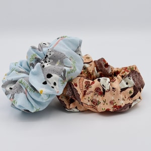 Opossum Scrunchie Pack for Screaming Possum Lover, Cute Possum Scrunchies, Gen Z Meme Possum Hair Tie, Funny & Cute Opossum Hair Accessory