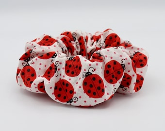 Ladybug Scrunchie, Cute Lady Beetle Hair Tie, Lady Bird Hair Accessory for Women, Ladybug Lover Gifts, Cute Gift For Girl, Insect Gift Ideas