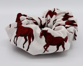 Horse Scrunchie, Dressage Hair Tie, Equestrian Scrunchy, Horse Themed Gifts, Horseback Riding, Wild Horse Ponytail Holder, Horse lover Gift