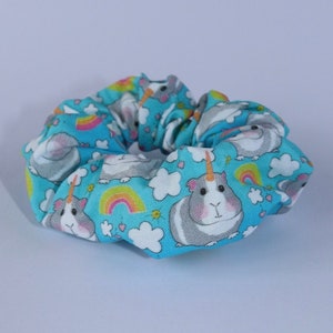 Cavia scrunchie, schattige eenhoorn haarelastiekje, perfect cadeau voor meisje, happy eenhoorn themafeestcadeaus, girly cadeaus, grappige caviacadeaus