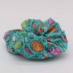 Vegan Veggie Scrunchie, Cute Vegetables Hair Tie, Gift For Vegan, Vegetable Lover Gifts, Gift For Dietician, Healthy Lifestyle Hair Tie