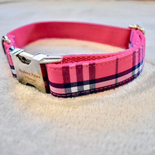 Pink Gem Dog Collar Unique Dog Collars Medium Pink Sparkle Etsy