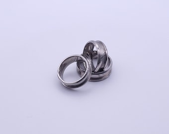 Damascus Steel Inlay Ring Blank - 4mm/8mm