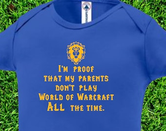 World of Warcraft Onesie, Classic WoW, Infant Bodysuit, Vanilla WoW, Baby Gamer, Shower Gift, Baby Clothes