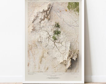 Party Supplies Maps A Watershed Watershed Map | Etsy