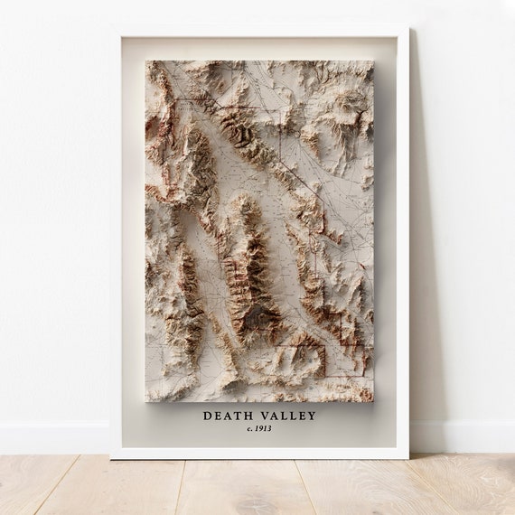 Map of Death Valley National Monument Vintage Map Poster for Wall Decor Vintage Map Wall Art Wall Map Poster Wall Map Print