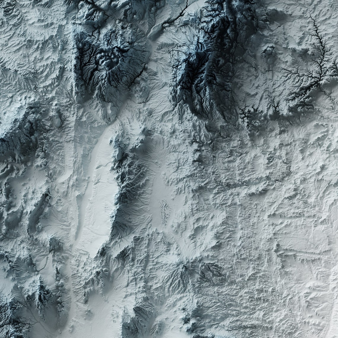 New Mexico Map Modern Relief Map Stylized with Digital | Etsy