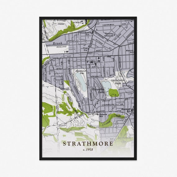 Strathmore Map Historical Topographic Map 1958 Historic Etsy