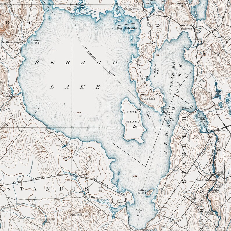 Sebago Lake Map