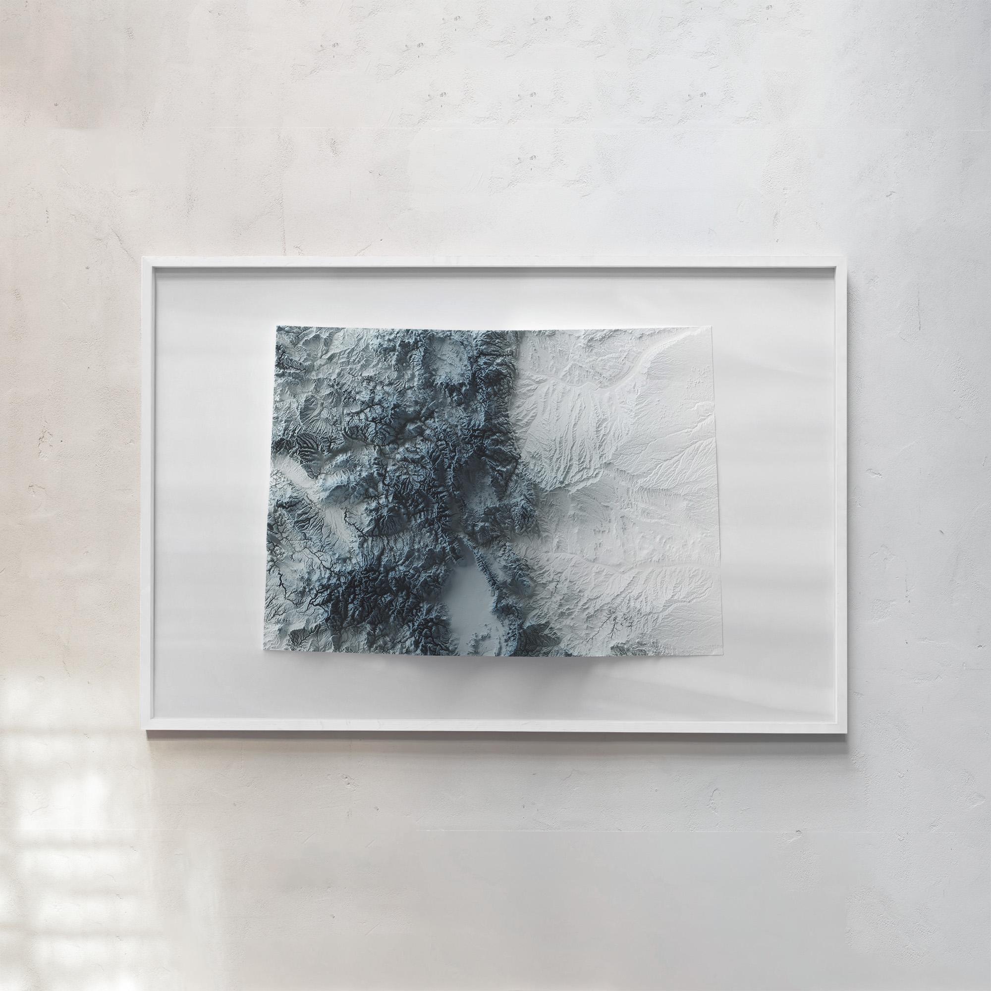 Colorado Map | Topographic Shaded Relief Map (minimalist Style) | Flat ...