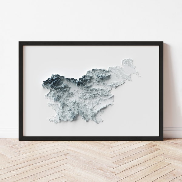 Wall Maps of Slovenia Etsy