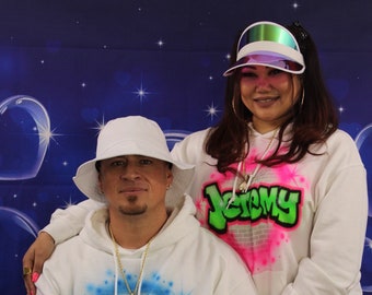 special anniversary or special occasion custom spray-painted airbrushed hoodies