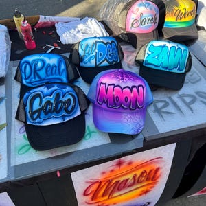 Youth hats airbrushed image 8