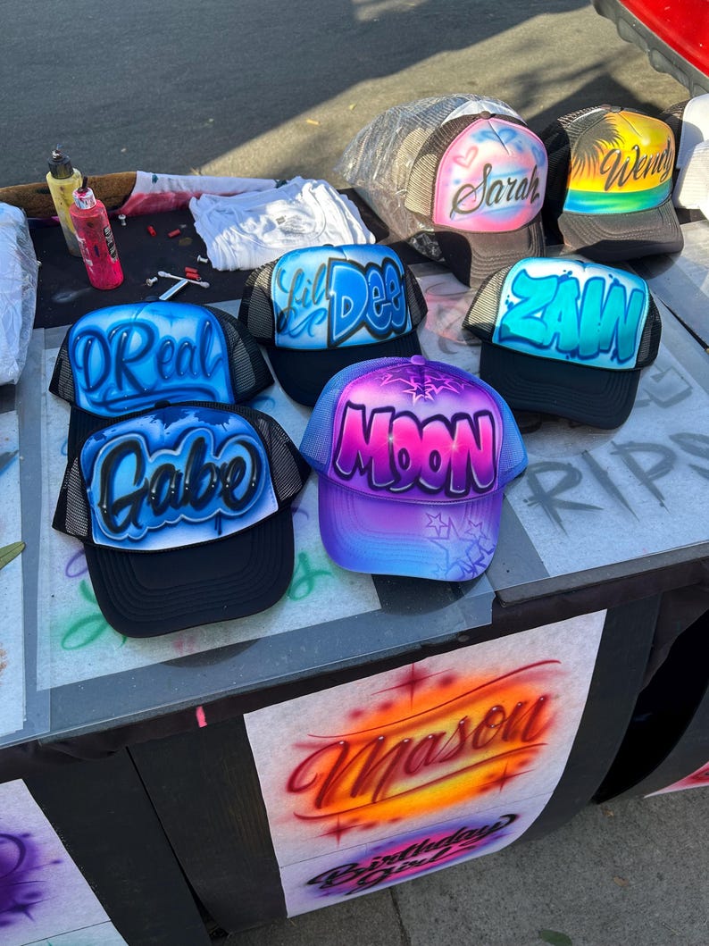 Youth hats airbrushed image 8