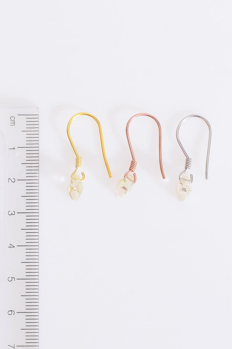 Triangle Gemstone Dangle Earrings, Geometric Women Earrings, Unique Statement Earrings, Silver Handmade Earrings, Dainty Jewelry, Women Gift image 5