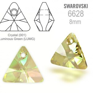 Triangle Gemstone Dangle Earrings, Geometric Women Earrings, Unique Statement Earrings, Silver Handmade Earrings, Dainty Jewelry, Women Gift image 6