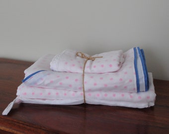 Handmade Baby Bath Towel Set, 100% Cotton Hooded Swaddle, Newborn Gift